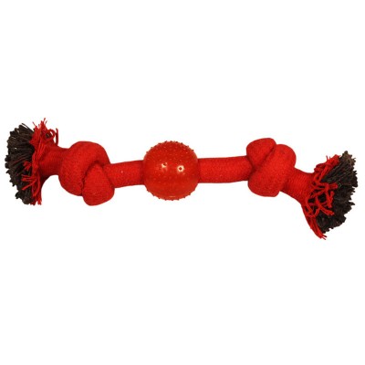 Triol Игрушка для собак, "Веревка-канат, 2 узла и мяч", 23 см (арт. 12111067)