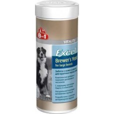 8in1 Excel Brewer's Yeast - Бреверс-пивные дрожжи для крупных собак, 80 шт (1 таб на 25 кг) (арт. DAI660470/109525)