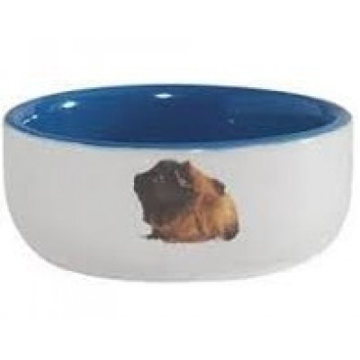 Миска керамическая с изображением морской свинки, голубая, 0,16л*10см (арт. ВЕТ801640) Beeztees