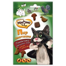 Мнямс Микс Пир Охотника -  аппетитное сухое лакомство для котов с уткой, кроликом и дичью 50 гр. 