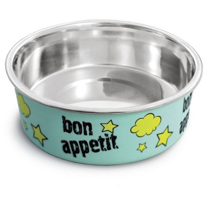 Triol Миска металлическая на резинке "Bon Appetit" для кошек и собак, несколько размеров (арт. 30251031, 30251032)