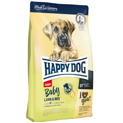 Happy Dog Baby Giant Lamb & Rice - корм для гигантских щенков c момента прикорма до 6 месяцев с ягненком и рисом