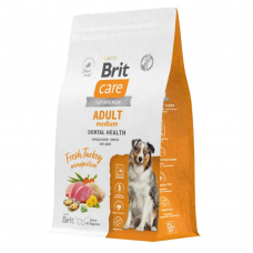 Brit Care Dog Adult M Dental Health - cухой корм для взрослых собак средних пород, для здоровья зубов, с индейкой 