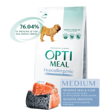 Optimeal - сухой корм для взрослых собак средних и крупных пород (лосось)