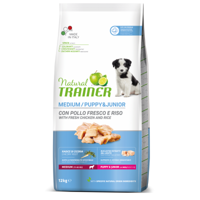 Trainer Natural Puppy&Junior Medium - сухой корм для щенков средних пород (курица)
