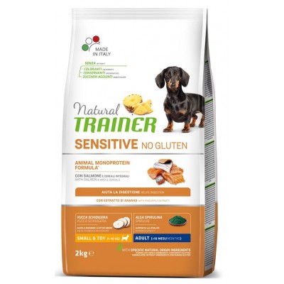Trainer Natural Sensitive No Gluten Mini Adult - сухой корм для собак мелких и миниатюрных пород (лосось)