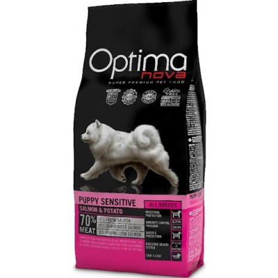 OptimaNova Grain Free Puppy Sensitive Salmon & Potato - для щенков с чувствительным пищеварением, с лососем и картофелем 
