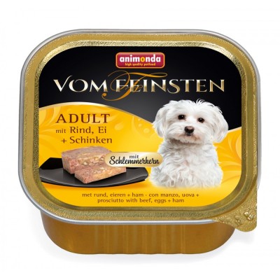 Vom Feinsten - консервы для собак "Меню для гурманов" с говядиной, яйцами и ветчиной (150 г) (арт. ВЕТ82667)