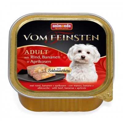Vom Feinsten - консервы для собак "Меню для гурманов" с говядиной, бананом и абрикосами (150 г) (арт. ВЕТ82666)
