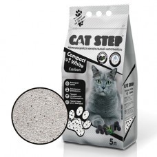 Cat Step Compact White Carbon комкующийся минеральный наполнитель для кошачьих туалетов