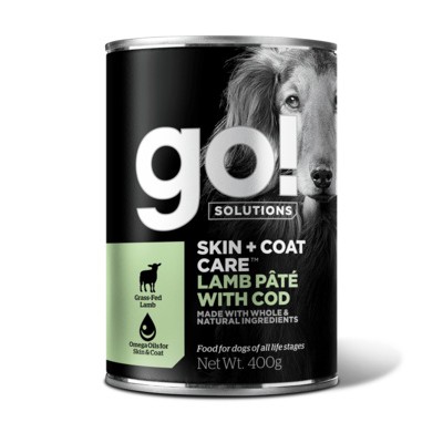 GO! Skin + Coat Lamb Pate with Cod DF - консервы для щенков и собак с ягненком и треской