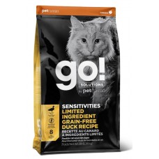 GO! SENSITIVITIES Limited Ingredient Grain Free Duck Recipe 31/15 - беззерновой корм для котят и кошек с чувствительным пищеварением, со свежей уткой