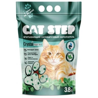 Cat Step Crystal Mint Силикагелевый наполнитель "Мята" для кошачьих туалетов