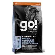 GO! SENSITIVITIES Limited Ingredient Grain Free Pollock Recipe 24/12 - беззерновой корм для щенков и собак с минтаем для чувствительного пищеварения НОВИНКА!!!
