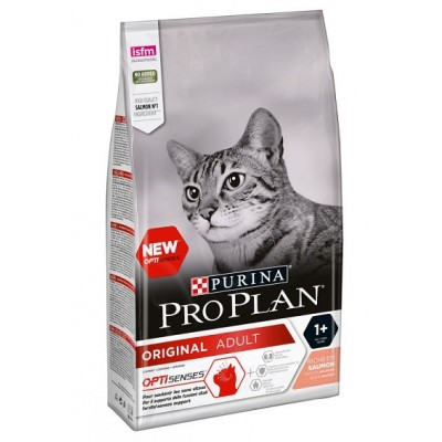 Pro Plan OptiSenses Original Adult Salmon - корм для кошек для поддержания иммунитета, с лососем