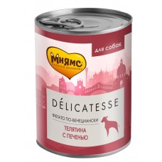 Мнямс Влажный корм для собак всех пород, "Фегато по-венециански", паштет из телятины с печенью, 400 г (арт. 170890)