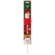 Triol New Year Игрушка-дразнилка для котят и кошек, "Пушистый Дед Мороз", 11/40 см (арт. 22121105)