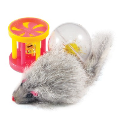 Triol Игрушка XW0087 для кошек, "мяч, мышь, барабан" (арт. 22181039)