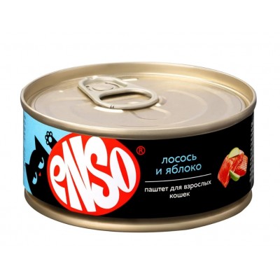Enso Cat Adult Salmon Apple - влажный корм для взрослых кошек, паштет с лососем и яблоком, 100 г (ВЕТ365240)