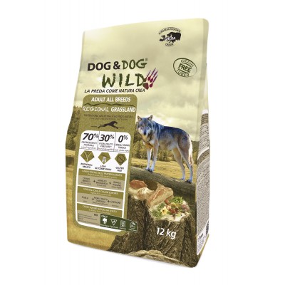 Dog&Dog Wild Regional Grassland – сухой корм для взрослых собак всех пород, со свининой, ягненком и буйволом
