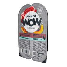 AlphaPet Wow Superpremium Dog Beef - влажный корм для собак с чувствительным пищеварением, с говядиной и томленой тыквой в соусе, 100 г (арт. 651805)