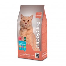 HappyOne Cat Adult - сухой корм для взрослых кошек с эффектом вывода шерсти, с лососем