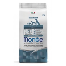 Monge Dog Speciality Line Monoprotein All Breeds Trout Rice - сухой корм для взрослых собак всех пород, c форелью, рисом и картофелем