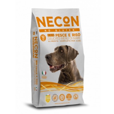 Necon Dog Adult All Breed No Gluten White Fish Rice - низкозерновой корм для взрослых собак всех пород, с белой рыбой и рисом