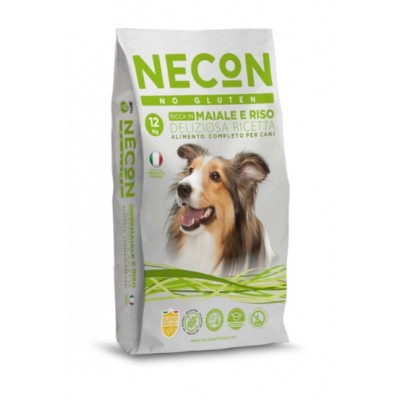 Necon Dog Adult All Breed No Gluten Pork Rice - низкозерновой корм для взрослых собак всех пород, со свининой и рисом