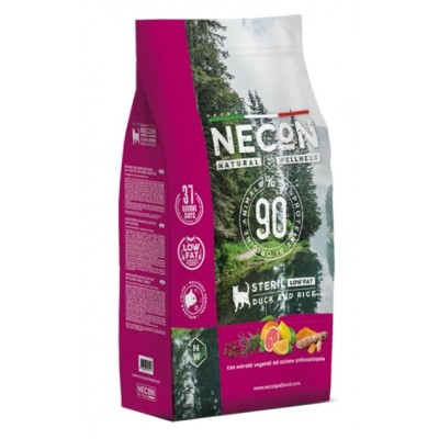 Necon Natural Wellness Sterilized Low Fat Duck Rice - низкозерновой корм для взрослых стерилизованных кошек, с уткой и рисом