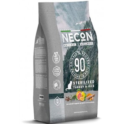 Necon Natural Wellness Cat Sterilized Turkey Rice - низкозерновой корм для взрослых стерилизованных кошек, с индейкой и рисом