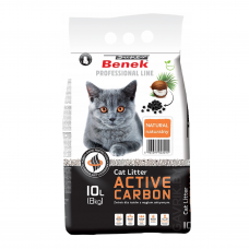 Super Benek Active Carbon - бентонитовый наполнитель для кошек и котов, с активированным углем, 10 л