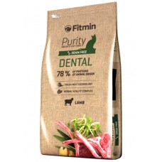 Fitmin Cat Purity Dental беззерновой корм для взрослых кошек, для профилактики полости рта, с ягненком