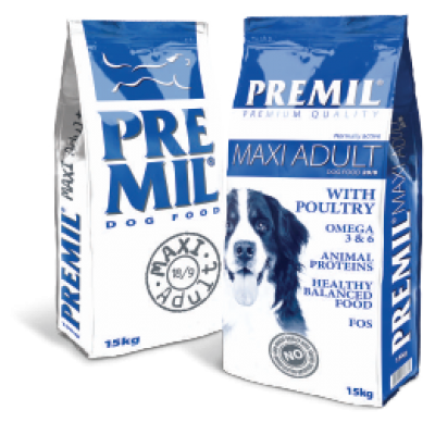 Premil Maxi Adult корм для собак всех пород, с курицей и говядиной 