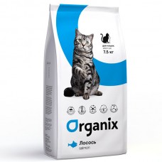 Organix Adult Cat Salmon - натуральный корм для кошек со свежим лососем и рисом 
