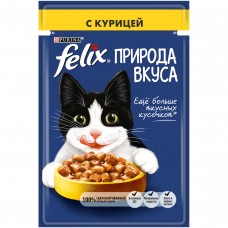 Felix "Природа вкуса" - влажный полнорационный корм для взрослых кошек с курицей в соусе, 24 шт. (85 г) 