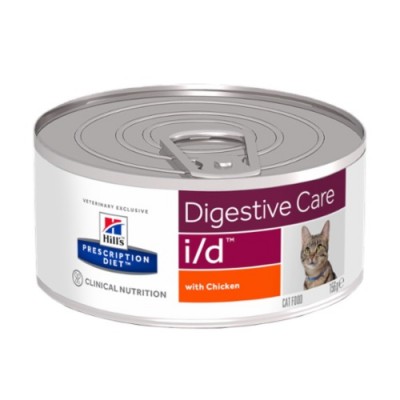 Hill's Prescription Diet i/d Digestive Care - влажный диетический корм для кошек и котят (консерва) при расстройствах пищеварения, жкт, с курицей 