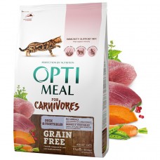 Optimeal - сухой корм для взрослых кошек (утка и овощи)