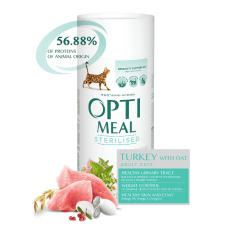 Optimeal - сухой корм для стерилизованных кошек (индейка и овес)
