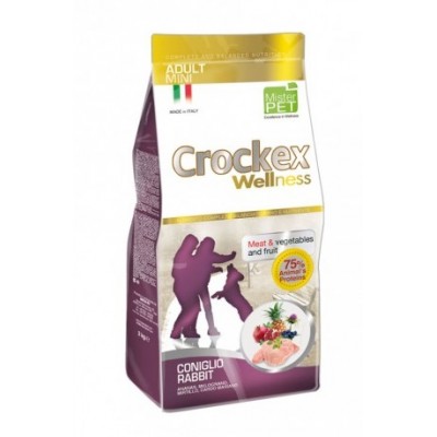 Crockex Wellness Adult Mini Rabbit & Rice 27/19 - корм для взрослых собак мини пород с кроликом и рисом