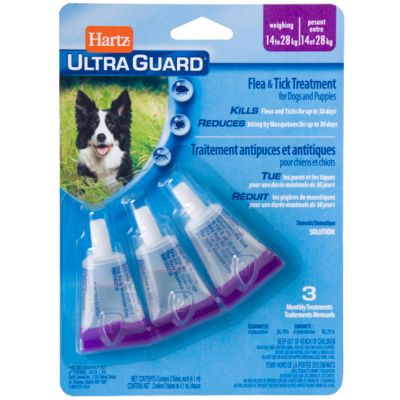 Hartz капли 3 в 1 для собак массой 14-27 кг от блох, клещей, комаров (51740)