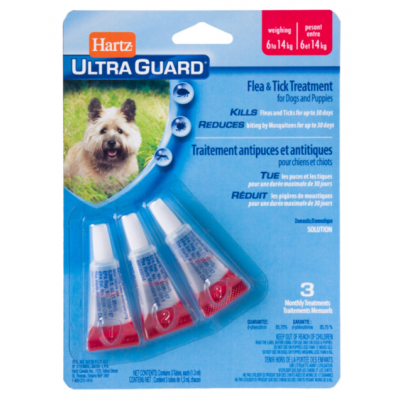 Hartz капли 3 в 1 для собак массой 8-13 кг от блох, клещей, комаров (51739)