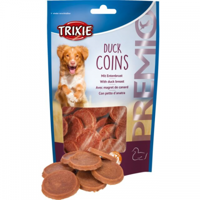Trixie Premio Лакомство для собак, утиные монетки, 80 г