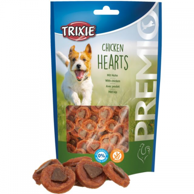 Trixie Premio Лакомство для собак, сердечки с курицей и печенью, 100 г