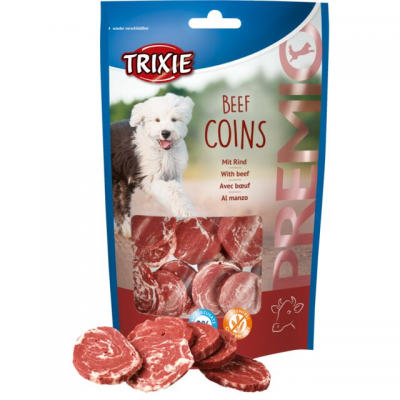 Trixie Premio Лакомство для собак, монетки из говядины, 100 г