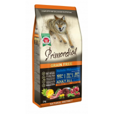 Primordial Dog Adult Grain Free Tuna & Lamb - беззерновой корм для взрослых собак всех пород, со свежим тунцом и ягнёнком