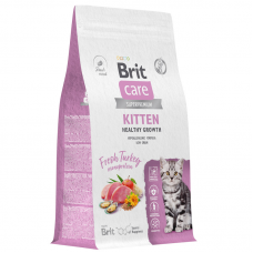 Brit Care Cat Kitten Healthy Growth - сухой корм для котят, беременных и кормящих кошек, с индейкой