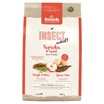 Bosch HPC Insect Adult Tapioca & Apples - беззерновой корм для взрослых собак, с белком насекомых, тапиокой и яблоками