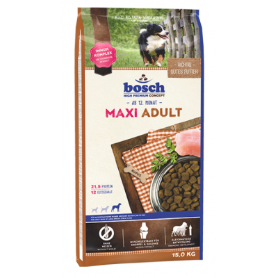 Bosch Adult Maxi - сбалансированный корм для взрослых собак крупных пород, с птицей