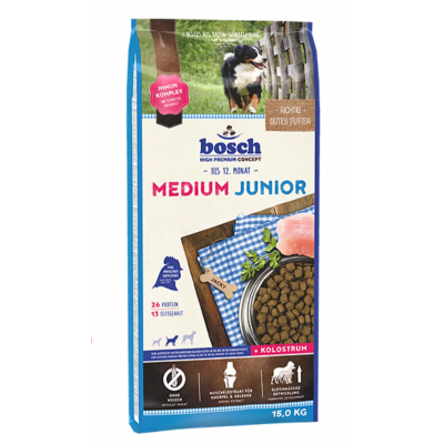 Bosch Junior Medium - сухой корм для щенков средних пород, со свежей птицей